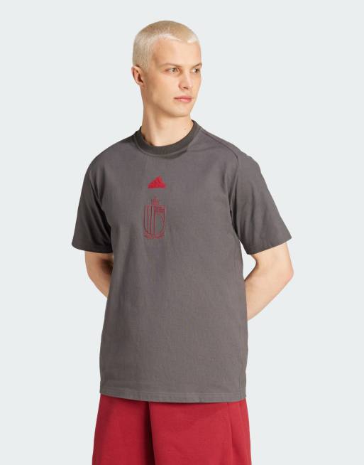 Camiseta negra con diseño de Bélgica Travel adidas Football