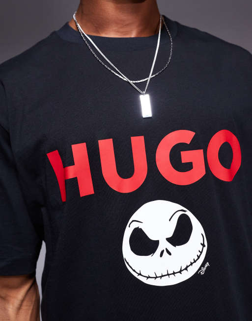 Camiseta negra con diseño de "Pesadilla antes de Navidad" de HUGO Red, 4 de 4