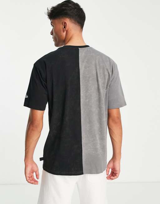 Camiseta negra con diseño dividido de los Brooklyn Nets de New Era, 2 de 4