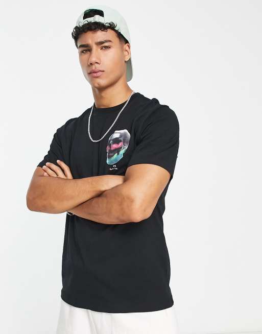 Camiseta negra con estampado de luna de PS Paul Smith