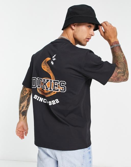 Camiseta negra con estampado de serpiente en la espalda Cascade Locks de Dickies