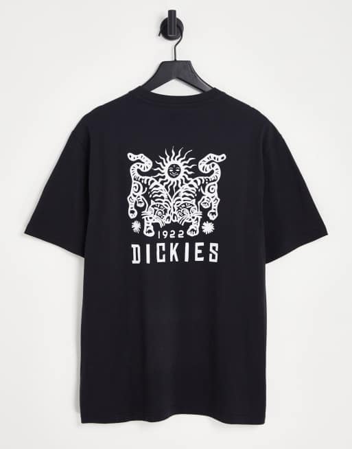 Camiseta negra con estampado de tigre en la espalda de Dickies 