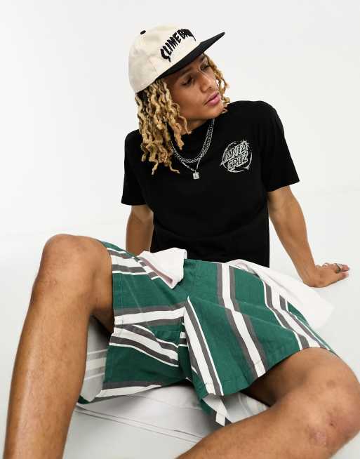 Camiseta negra con estampado en el pecho y la espalda Erode Dot de Santa Cruz, 2 de 4