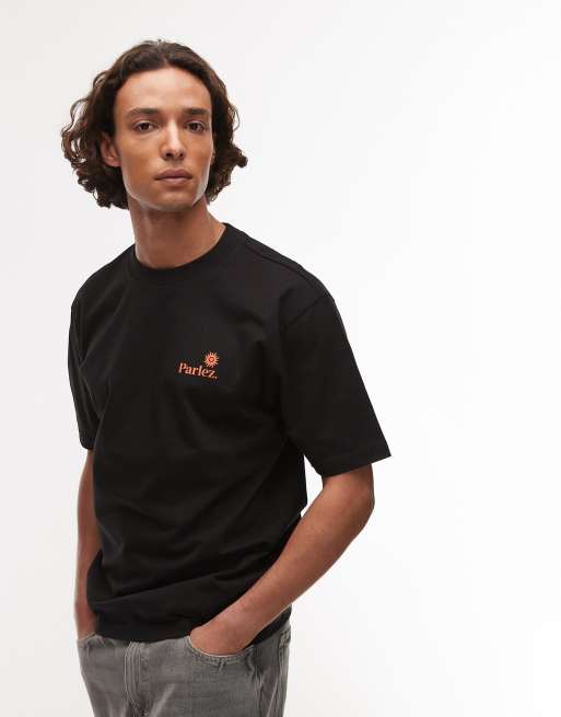 Camiseta negra con estampado en la espalda Ardor de Parlez, 4 de 4