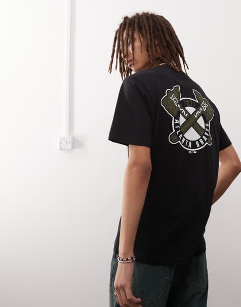 Camiseta negra con estampado en la espalda de los Atlanta Braves de 47 Brand - view 1