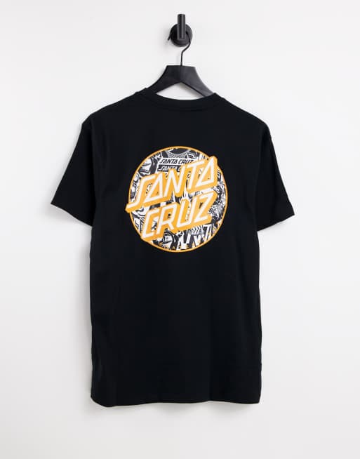 Camiseta negra con estampado en la espalda Flier Dot de Santa Cruz