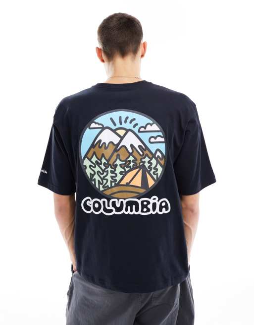 Camiseta negra con estampado en la espalda Hike Happiness II exclusiva en ASOS de Columbia