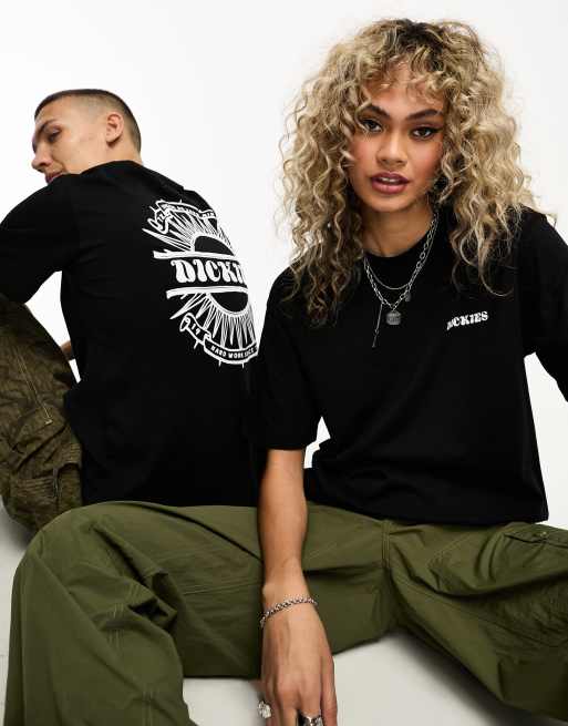 Camiseta negra con estampado en la espalda Lovettsville de Dickies
