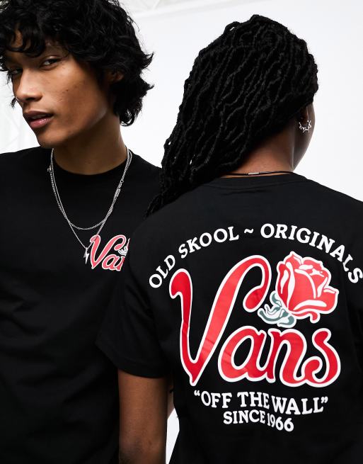 Camiseta vans negra sale