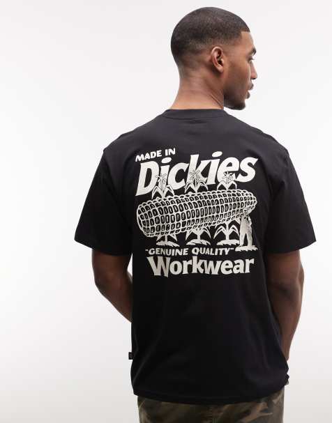 Camiseta negra con estampado en la espalda Plainfield exclusiva en ASOS de Dickies - view 1