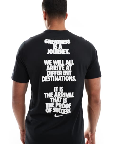 Camiseta negra con estampado en la espalda Verbiage de Nike Training - view 1