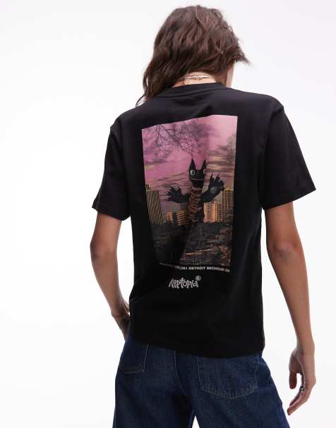 Camiseta negra con estampado en la espalda Wiptopia de Carhartt WIP - view 1
