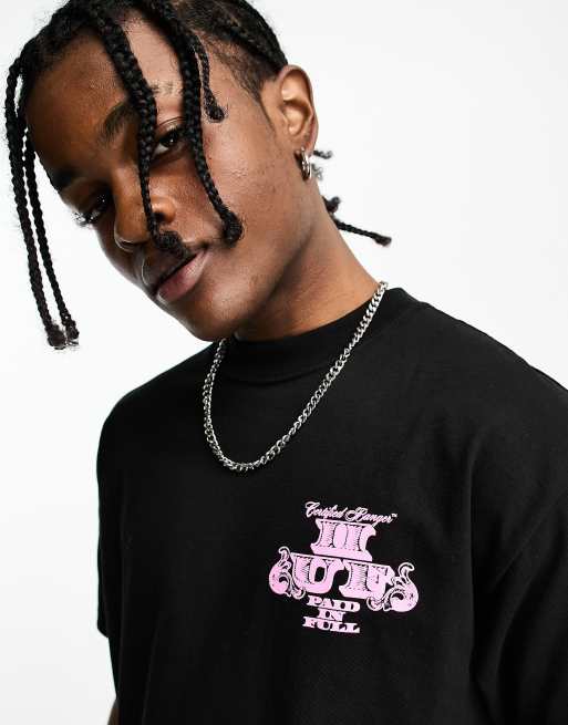 Camiseta negra con estampado en la espalda y en el pecho Paid in Full de HUF, 2 de 4