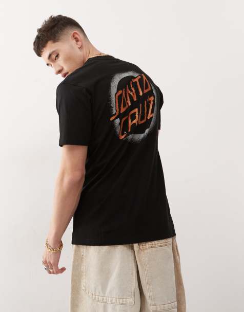 Camiseta negra con estampado en la espalda y logo de Santa Cruz - view 1