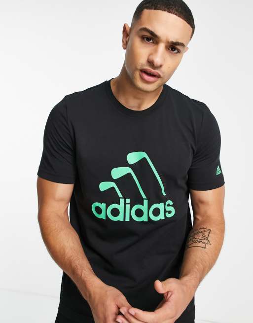 Camiseta negra con estampado gráfico Club de adidas Golf
