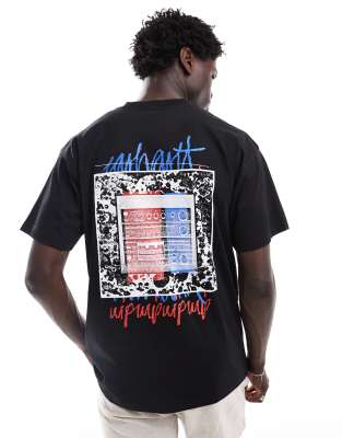 Camiseta negra con estampado gráfico de estéreo de Carhartt WIP