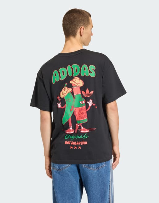 Camiseta negra con estampado gráfico de guindillas Pt. 2 de adidas Originals
