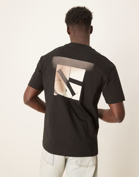 Camiseta negra con estampado gráfico degradado en la espalda de Calvin Klein Jeans - view 1