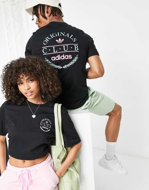 Camiseta negra con estampado gráfico en la espalda Sports Resort Club de adidas Originals