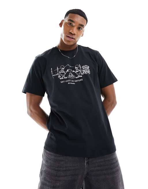 Camiseta negra con estampado gráfico Explorers Canyon de Columbia