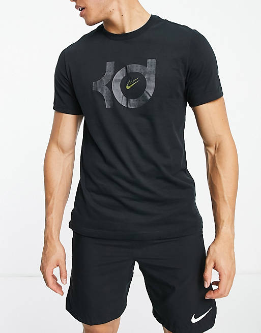 Hombre Tops | Camiseta negra con estampado gráfico Kevin Durant de Nike Basketball - PW41526