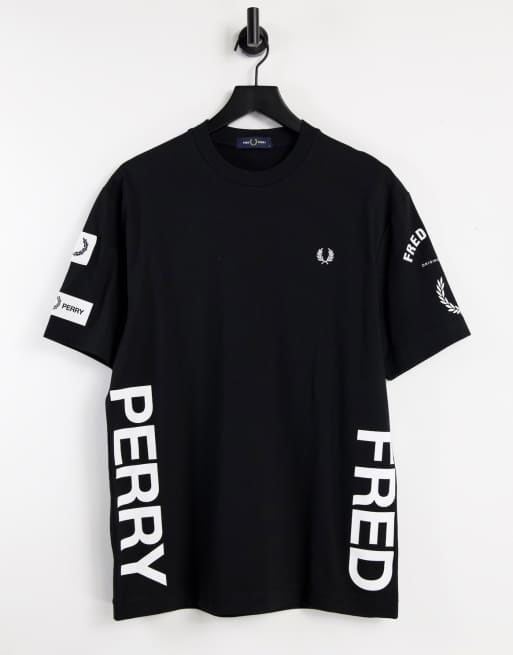 Camiseta fred cheap perry negra