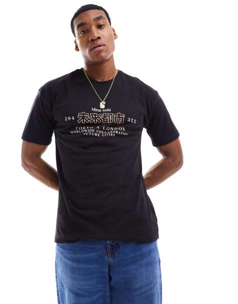 Camiseta negra con estampado gráfico Tokyo de New Look - view 1