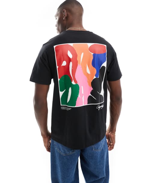 Camiseta negra con estampado gráfico trasero de adidas Originals - view 1
