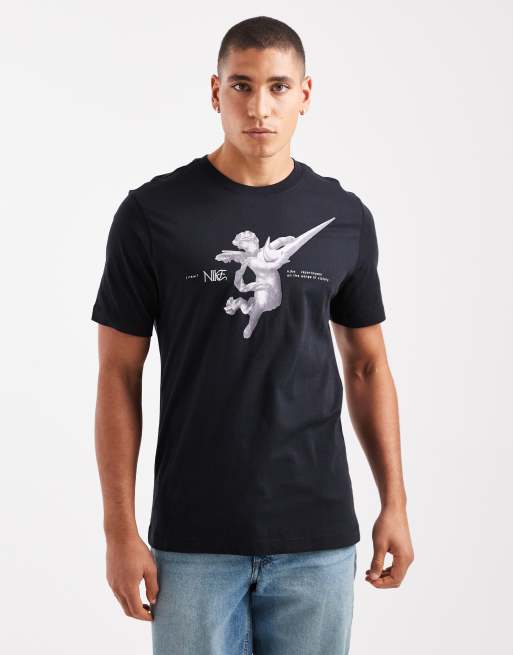 Camiseta negra con estampado gráfico trasero de Nike Sportswear, 3 de 5