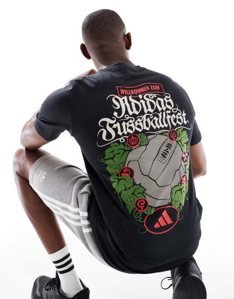 Camiseta negra con estampado gráfico Wiesn de adidas Performance - view 1