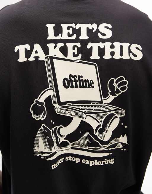 Camiseta negra con estampado trasero Explore de The North Face, 3 de 5
