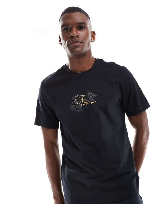 Camiseta negra con gráfico de Nike