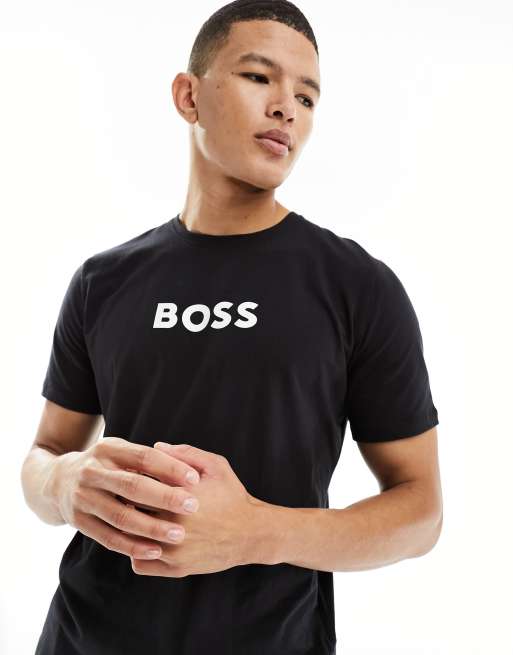Camiseta negra con logo bodywear de BOSS