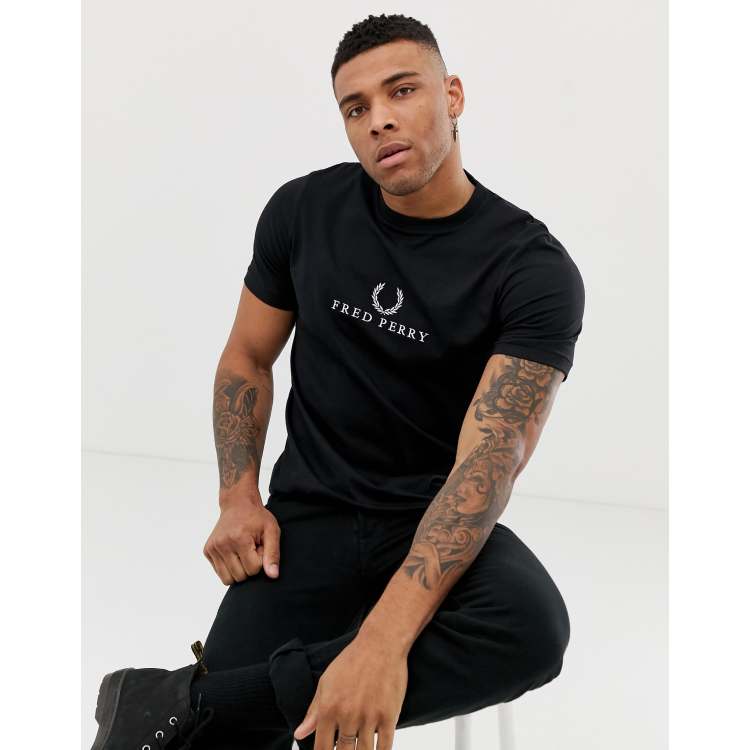 Camiseta negra store fred perry