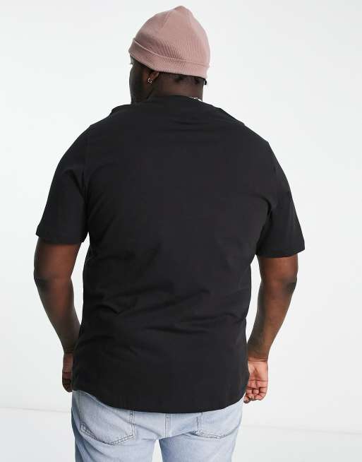 Camiseta negra con logo bordado de Tommy Hilfiger Big & Tall, 2 de 4