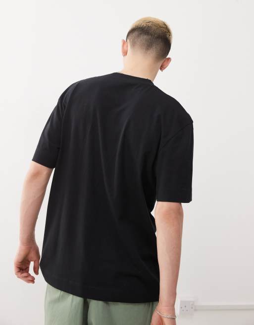 Camiseta negra con logo de algodón de COLLUSION Unisex, 4 de 4