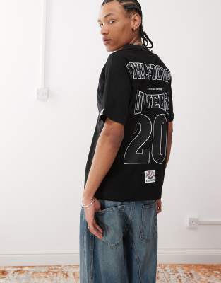 Camiseta negra con logo deportivo de punto liso de AAPE BY A BATHING APE® - view 1