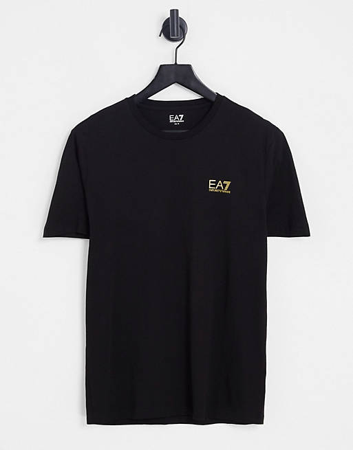 Hombre Tops | Camiseta negra con logo EA7 Core ID de Armani - OL89650
