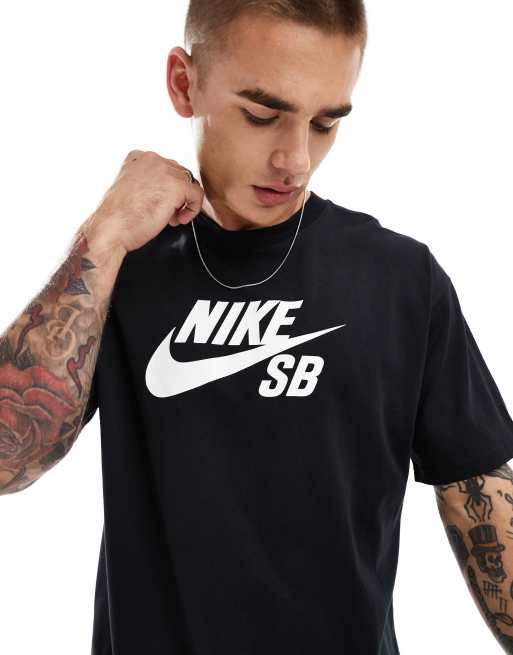 Camiseta negra con logo en el centro de Nike SB ASOS