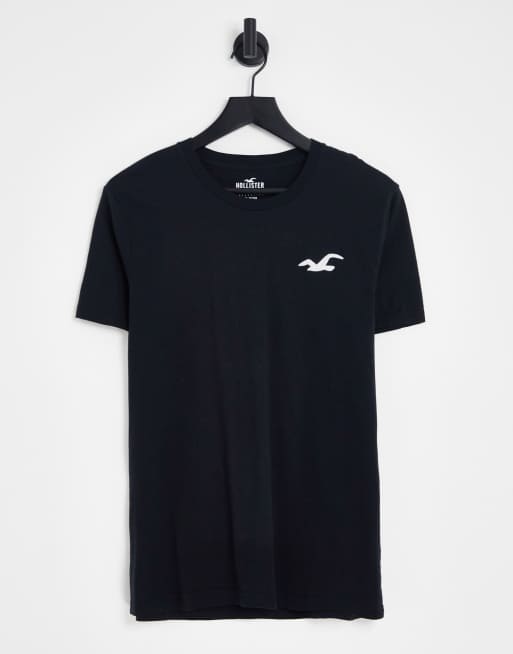 Camiseta hollister negra clearance