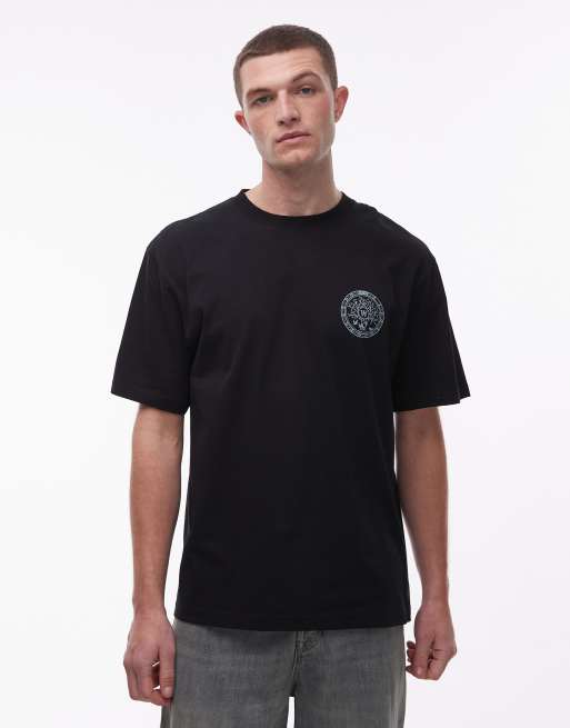 Camiseta negra con logo Liam de Double A By Wood Wood, 2 de 5