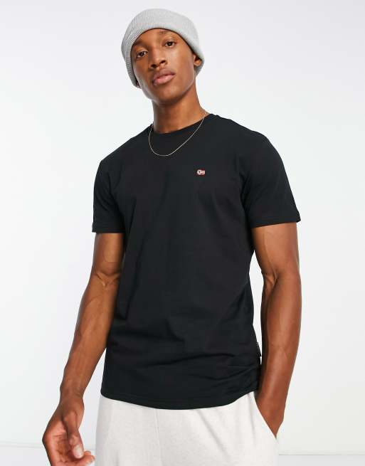 Camiseta negra con logo pequeño Salis de Napapijri
