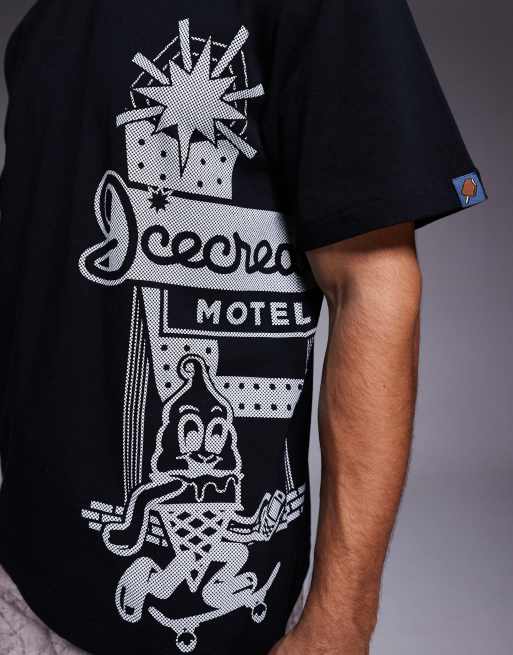 Camiseta negra con motivo estampado Road Trip de ICECREAM, 5 de 5