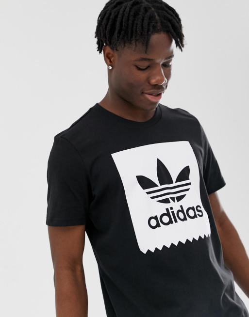 Más lejano ligeramente Gobernable Camiseta negra con recuadro del logo de adidas Skateboarding | ASOS