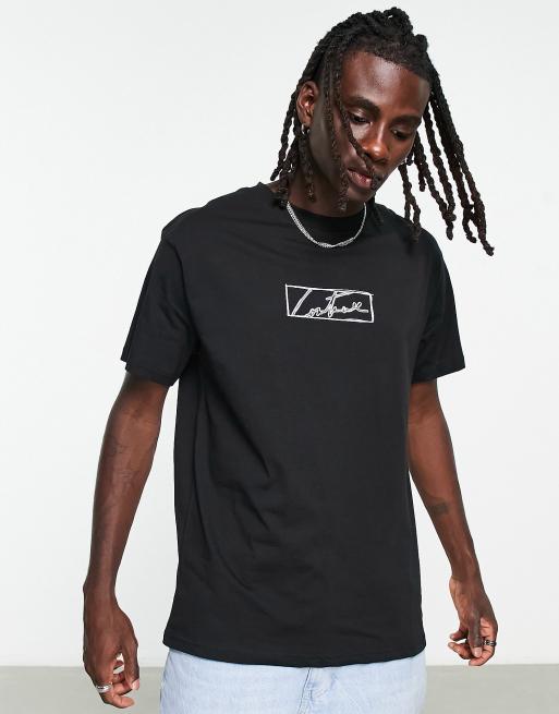 Camiseta negra con recuadro del logo estampado de The Couture Club