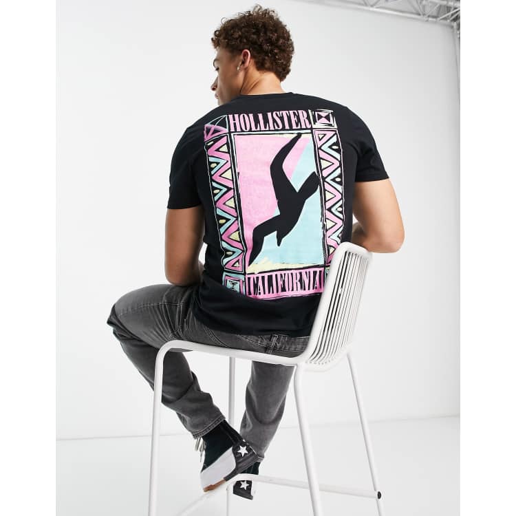 Camiseta negra hollister top