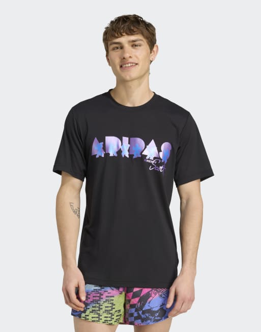 Camiseta negra de adidas Performance x Jeremy Scott