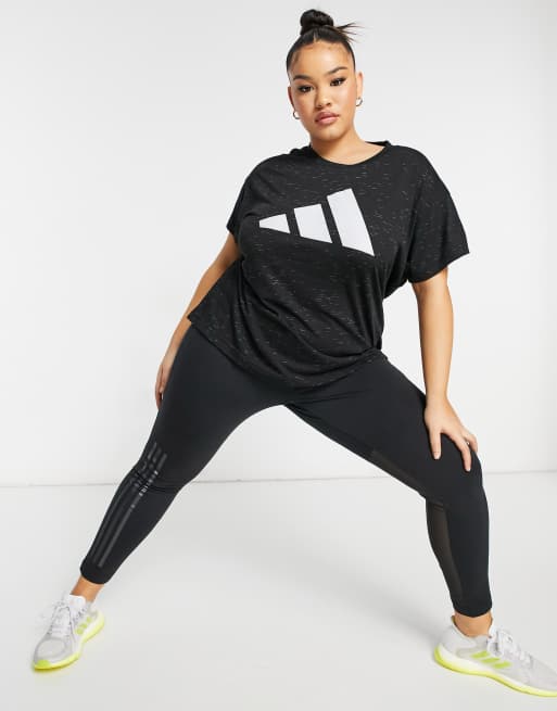 Camiseta negra de adidas Sportswear Plus, 4 de 4