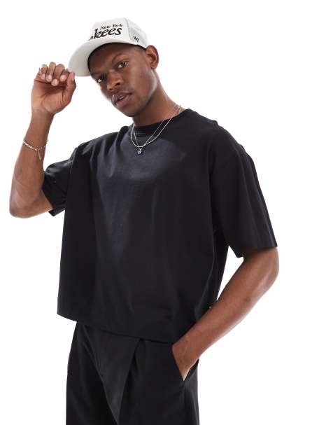 Camiseta negra de corte cuadrado de tejido de 220 g/m² de Threadbare - view 1