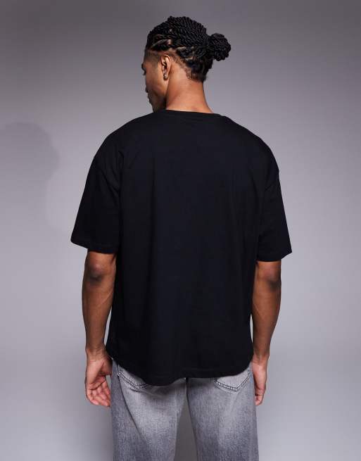 Camiseta negra de corte cuadrado extragrande con estampado gráfico de esqueletos bailarines de ASOS DESIGN , 3 de 5